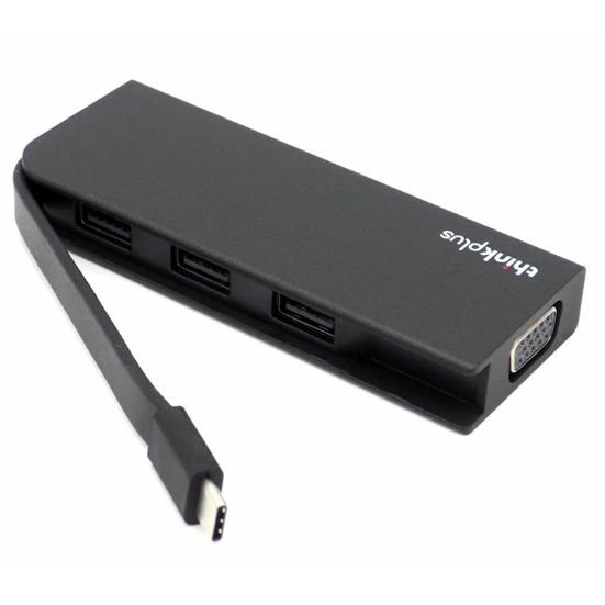 Hub chuyển đổi USB-C Thinkplus 4 in 1 NEW ra cổng VGA, 3 USB 3.0 dùng cho Laptop Thinkpad, Dell, HP, Ma.c.book