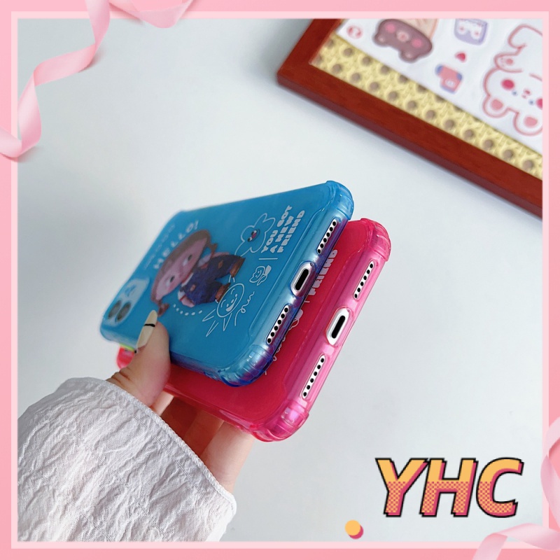 Ốp Điện Thoại Trong Suốt Họa Tiết Bé Gái Dễ Thương Cho iPhone 6 / S6 / 6S / 6splus / 7 / 7plus / 8 / 8plus / X / xr / xs / 11promax-812