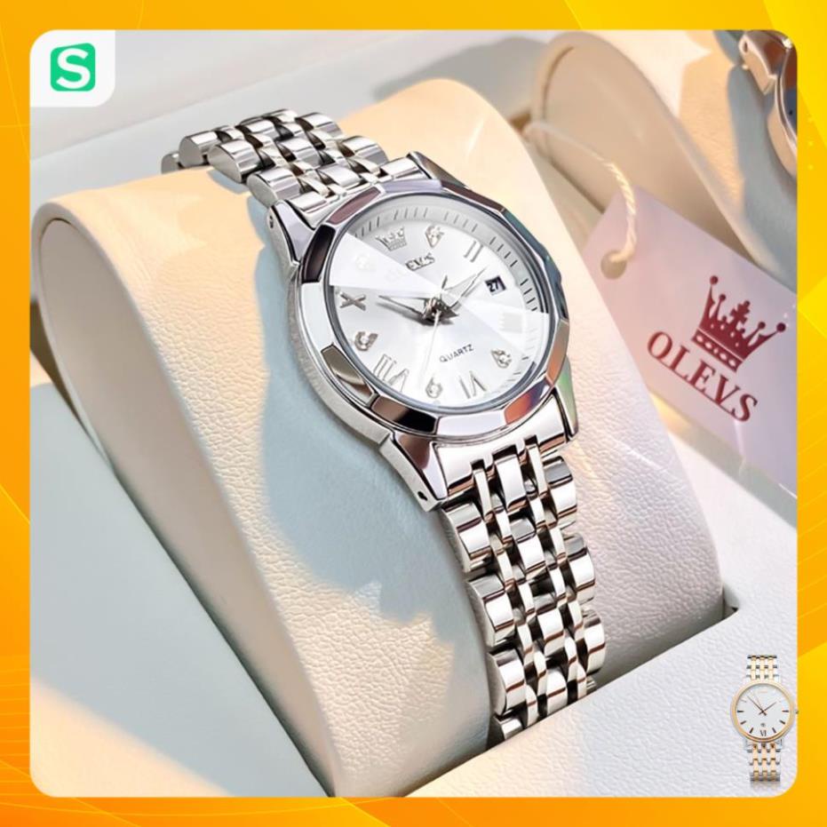 OLEVS 9931 Đồng hồ nữ chính hãng Dây đeo bằng thép không gỉ Lịch có chức năng phát sáng Chống thấm nước