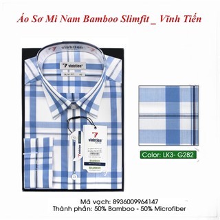 Áo Sơ Mi Dài Tay Bambo Dáng Slimfit Vĩnh Tiến G282