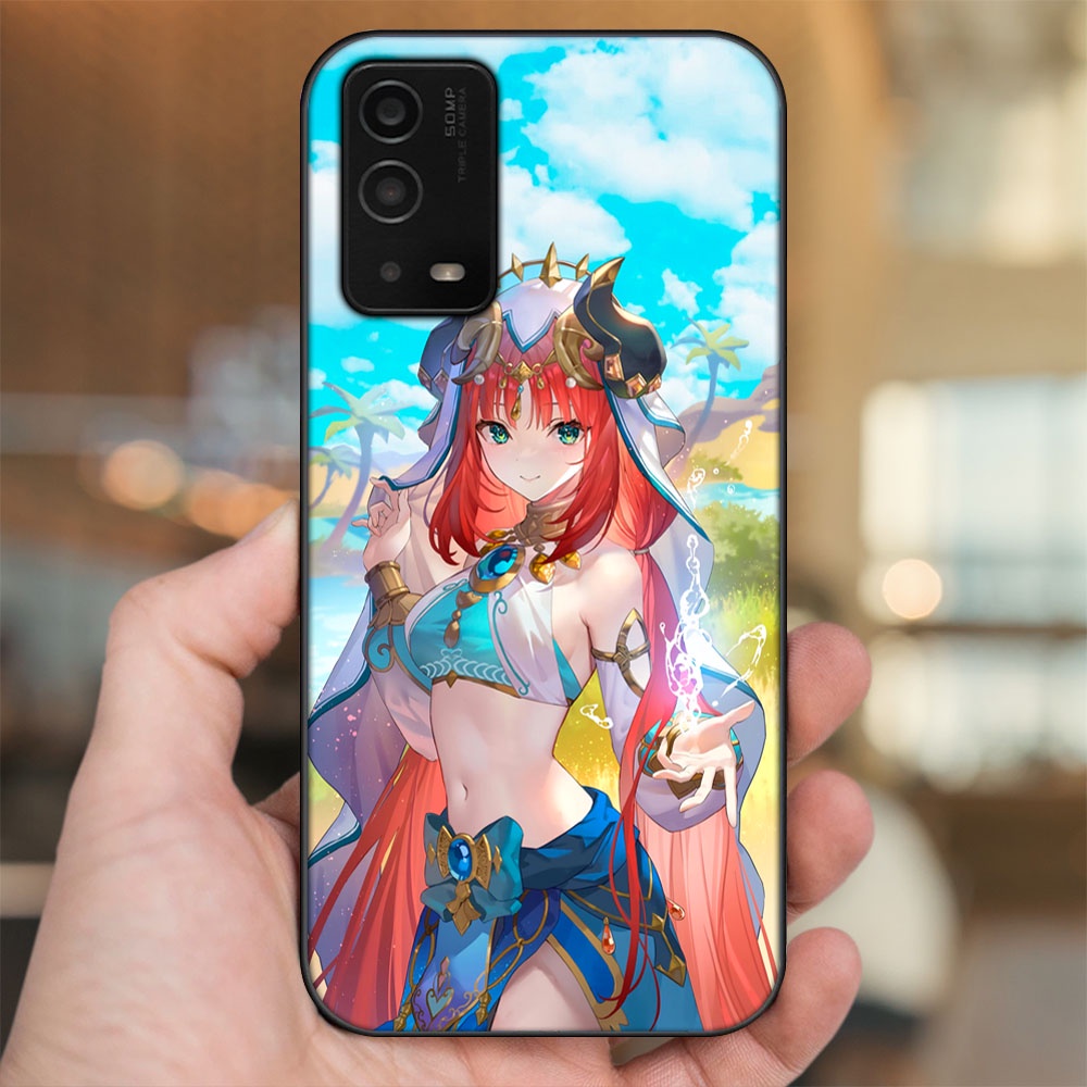 Ốp lưng Oppo A55 4G, A55 5G viền đen in hình Nilou Genshin Impact