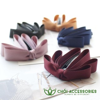 Cặp tóc dọc nơ lụa satin nhiều lớp làm phồng tóc sang chảnh - Y058