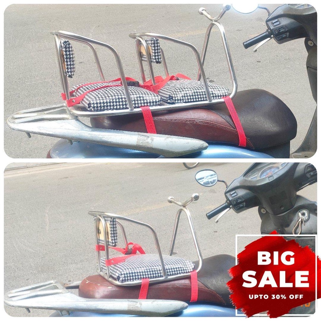 GHẾ XE MÁY INOX NGỒI SAU GHẾ ĐƠN, GHẾ ĐÔI