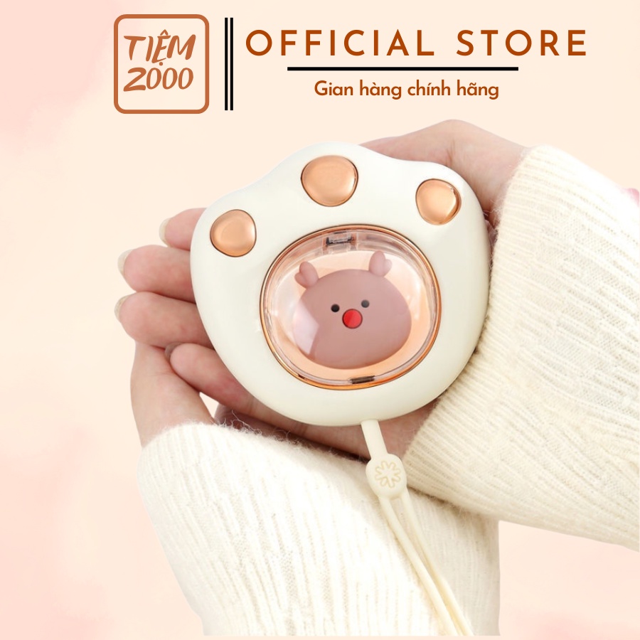 Máy sưởi ấm tay thông minh mini sạc pin đa năng, giúp sưởi ấm bàn tay, thiết kế cute nhỏ gọn bỏ túi, bảo hành 12 tháng