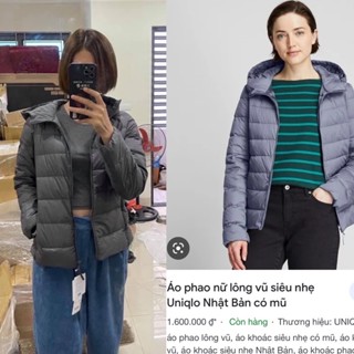 Áo khoác lông vũ có mũ nữ