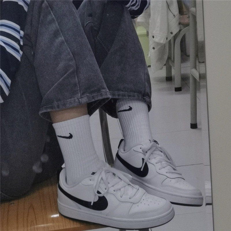 Giày Nike Court Borough Low 2 GS White Black