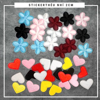 Sticker vải thêu cao cấp loại nhỏ 2cm ,Patch ủi làm miếng vá Quần Áo, áo, BALO, đồ jeans, giày dép