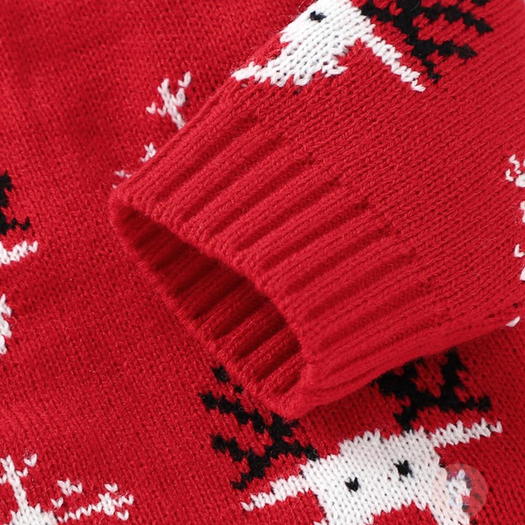 Áo liền quần DàI Tay Cổ TròN, HọA TiếT GiáNg Sinh LAA6 Cho Bé Sơ Sinh