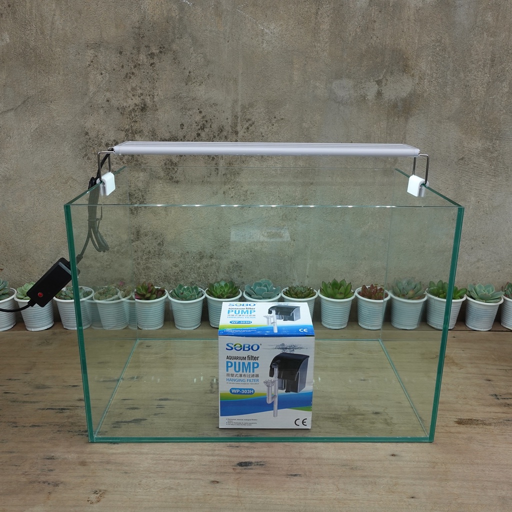 Bể cá 40 x 26 x 28 cm, dày 5mm, bể dán dấu keo, mài nhẵn vi tính