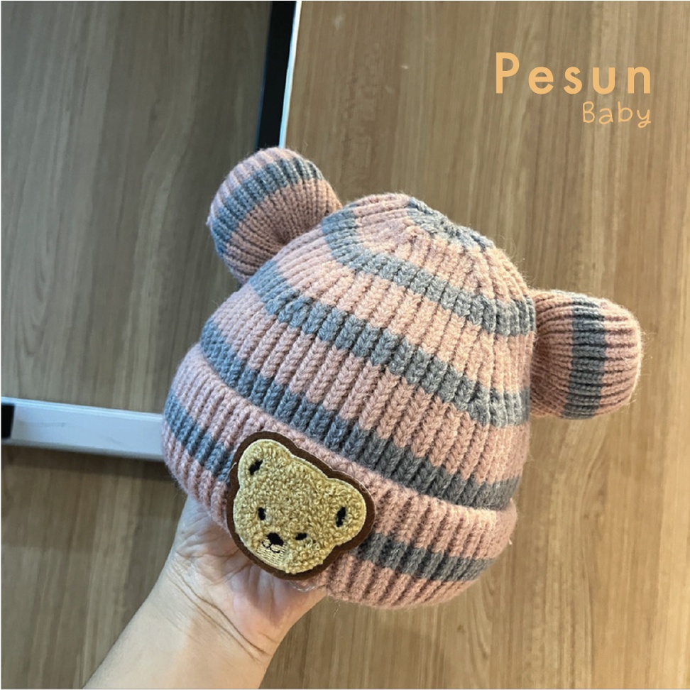 Nón Len Gấu cho Bé