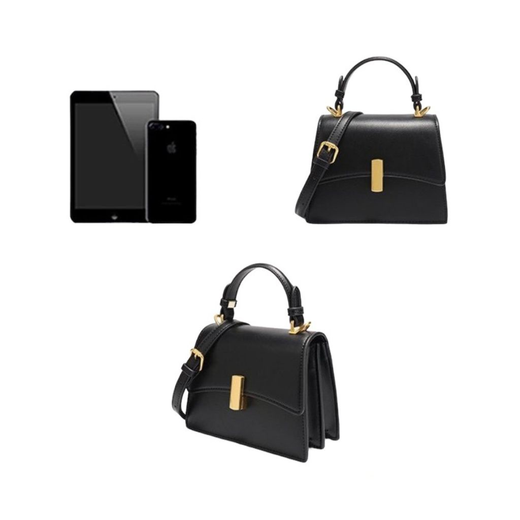 Túi xách nữ đeo chéo túi xách công sở da mịn khóa cài size 20 - TN09