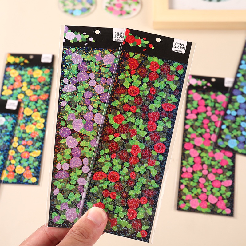 Miếng Dán Thẻ Hình Hoa Goo Đính Kim Sa GK0080