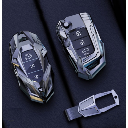 Ốp khóa xe oto Hyundai i10 số sàn, Hyundai Elantra Chìa Gập hợp kim kẽm mạ crôm siêu sáng bóng