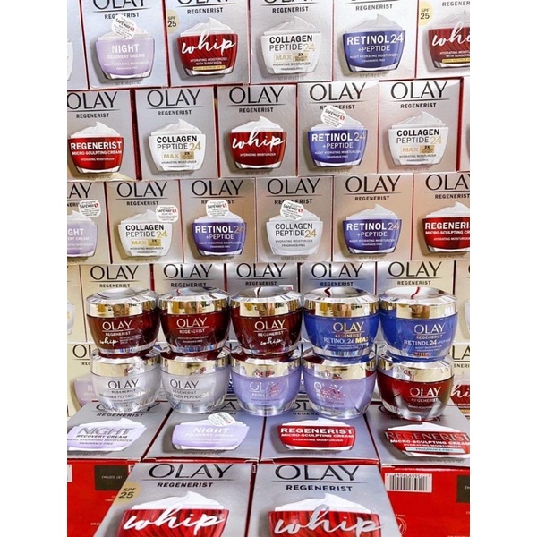 Kem dưỡng ẩm làm sáng da,ngăn ngừa nếp nhăn ban đêm Olay Retinol24 + Peptide Night Moisturizer 48g USA