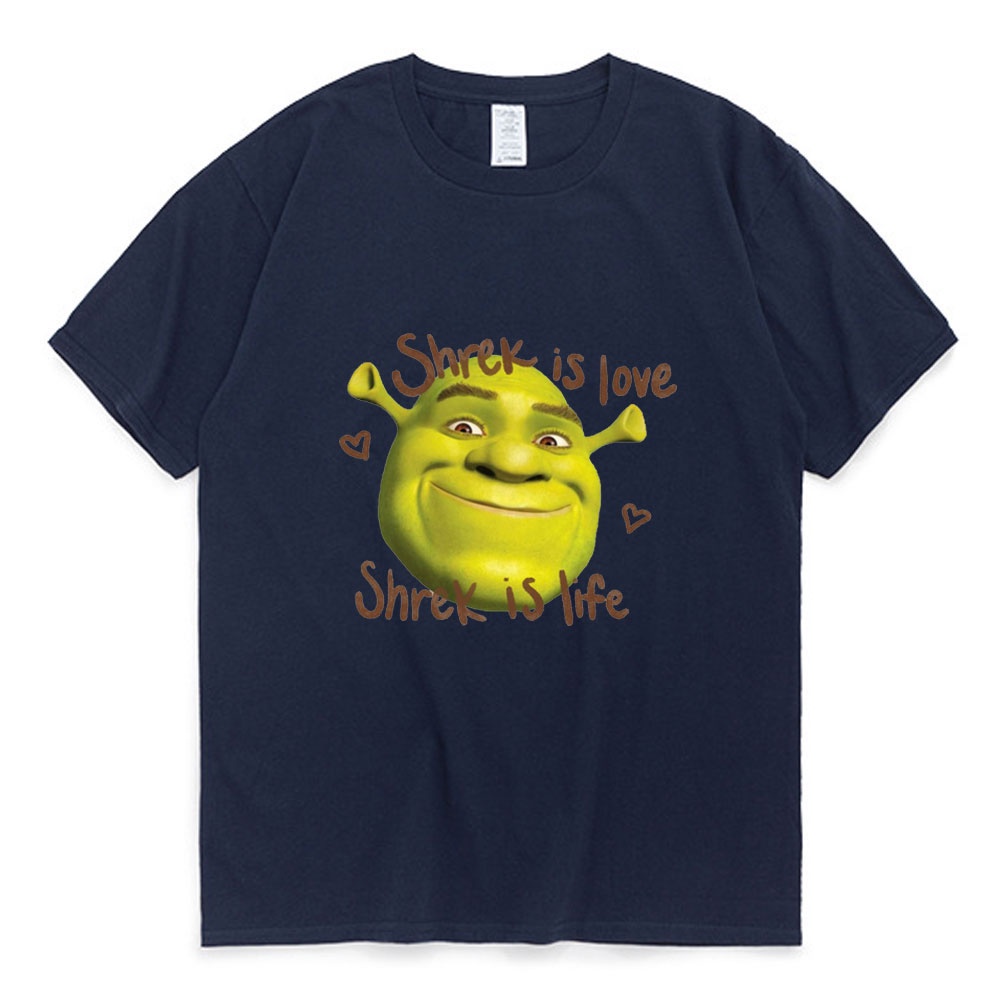 Áo Thun Cotton Tay Ngắn In Chữ Shrek is Love is Life Thời Trang Mùa Hè Cho Nam Và Nữ