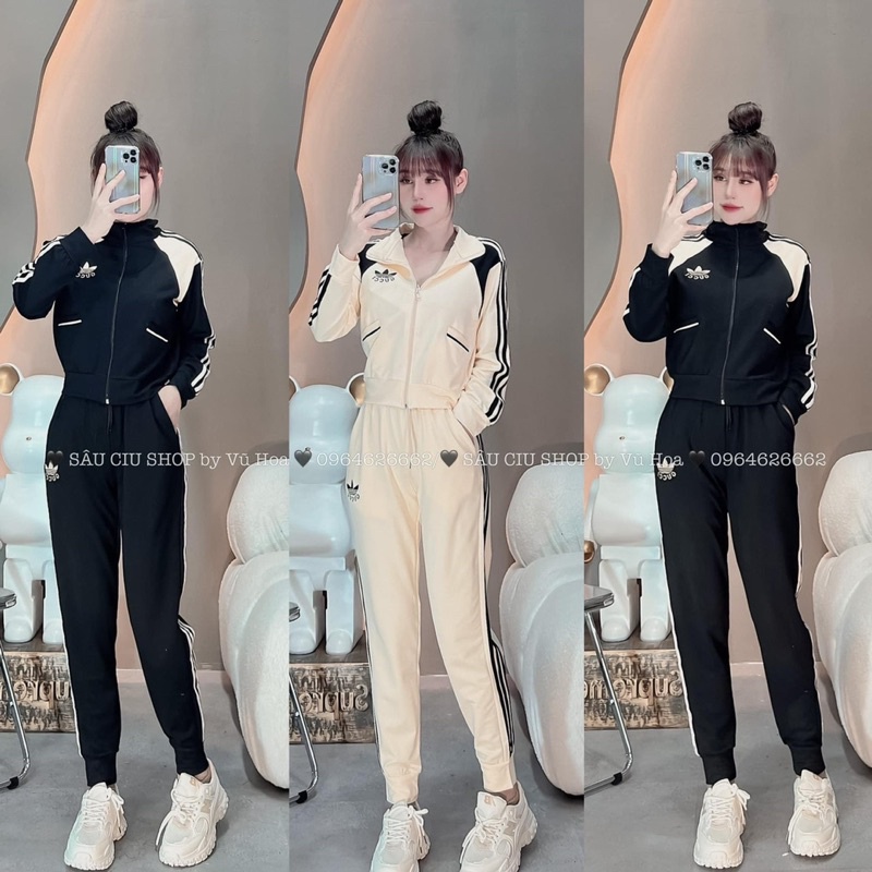 [ 𝐅𝐑𝐄𝐄 𝐒𝐇𝐈𝐏 ] Bộ thể thao Addd phối  Túi chạy viền 2 bên  Hoa tiết thêu nổi  Chay rot sịn đét  Chất umi chính