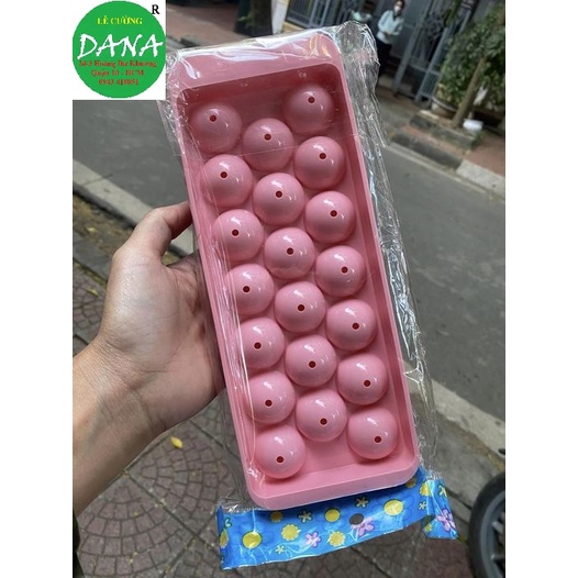 Khuôn nhựa tròn làm đá bi, rau câu 20 lỗ