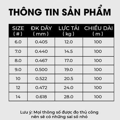 Dây Câu GUF Địa Long Săn Hàng 100m