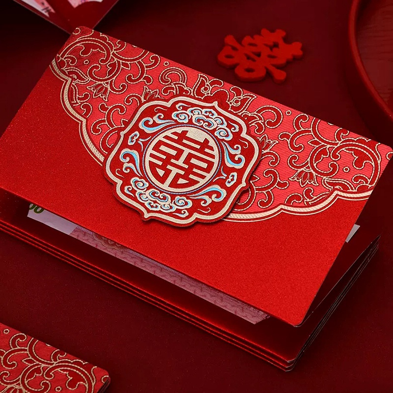 Thiệp Mời Đám Cưới Màu Đỏ Phong Cách Trung Hoa Truyền Thống
