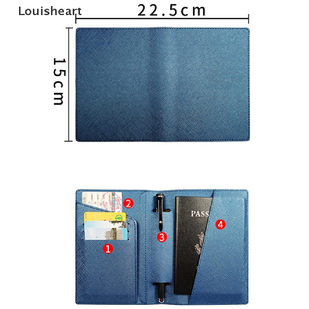 Ví Da PU Đựng Hộ Chiếu Đa Năng Hiệu Louisheart TFG