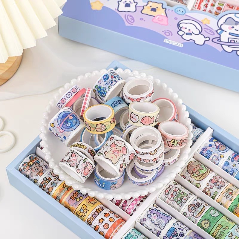Hộp 100 cuộn washi tape