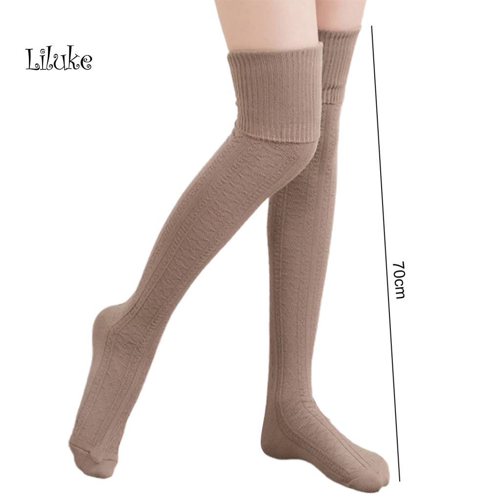 LK 1 Pair Thermal Winter Socks for Party Autumn Winter Women Over Knee Socks Thickened