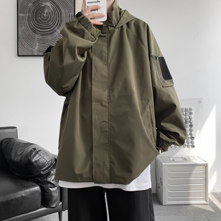 Áo khoác unisex thu đông thời trang có túi hai bên tay