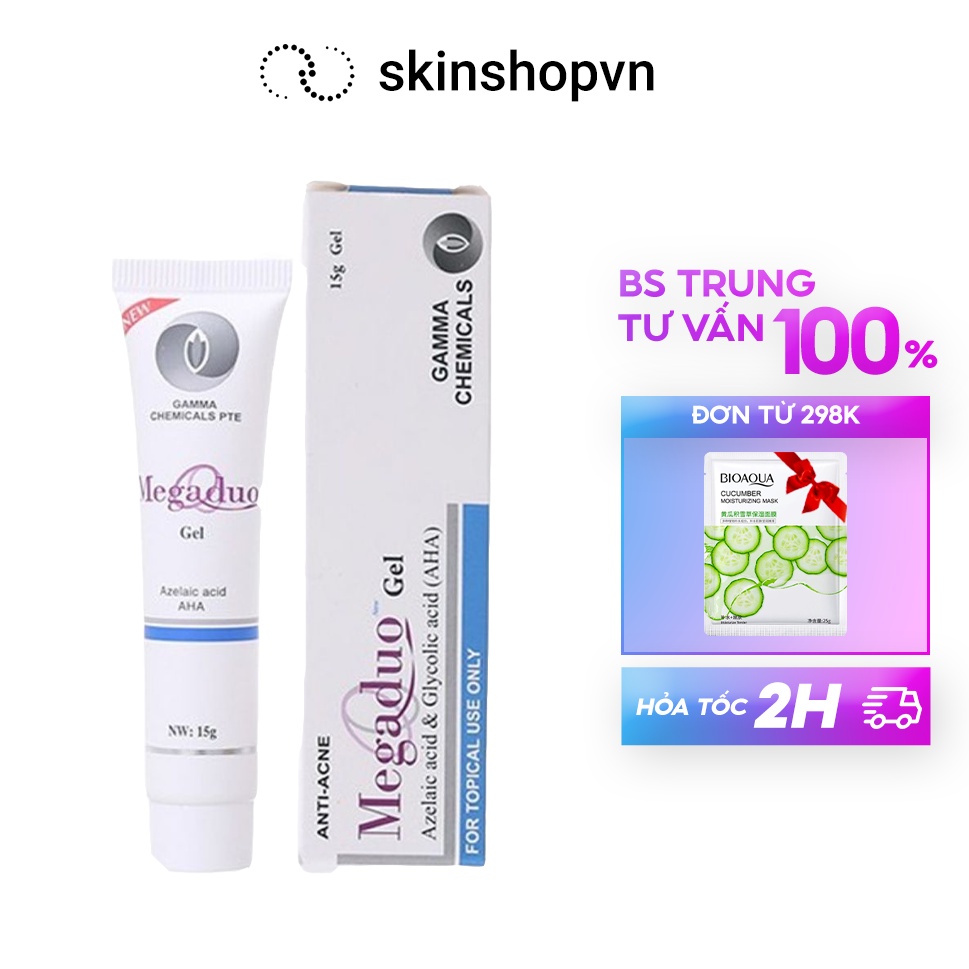 Gel giảm mụn ẩn và vết thâm mụn Gamma Megaduo Gel 15g - BS Nguyễn Đình Trung