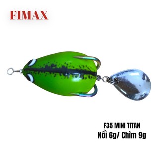 Mồi câu cá lóc nhái hơi f35 titan, 6g câu nổi- 9g câu chìm, dài 3,3cm. mồi nhái hơi a33 lưỡi độ