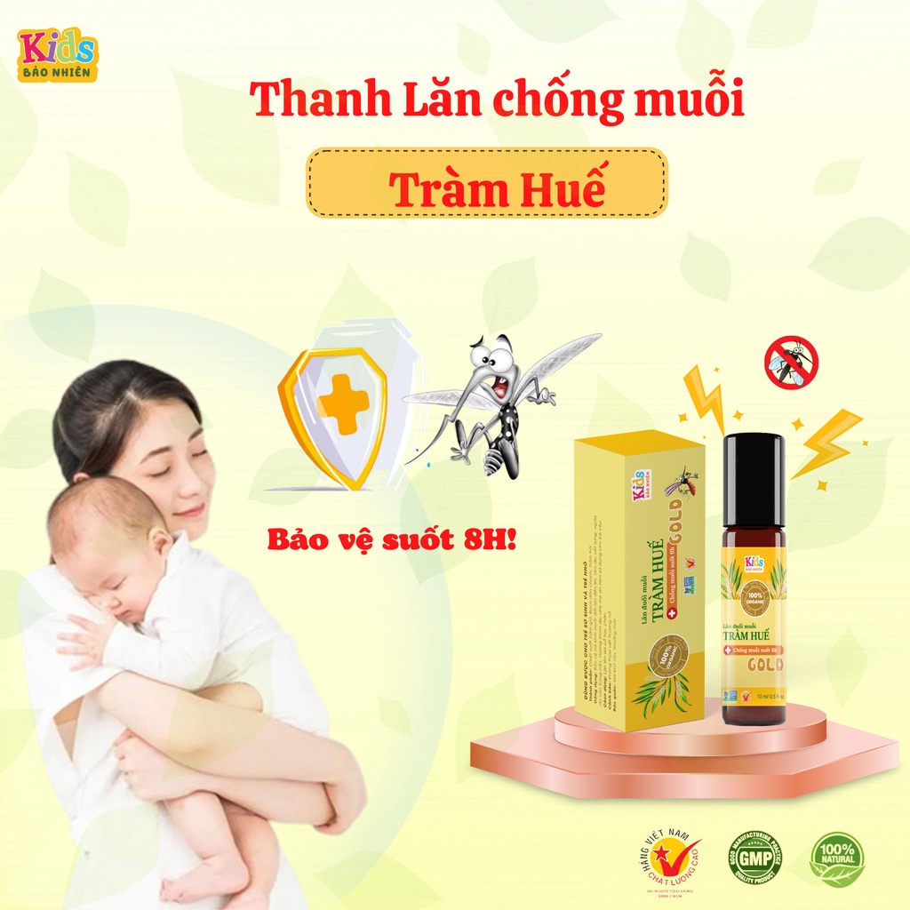 Bảo Nhiên Kids. Thanh lăn xua muỗi tràm/ khuynh diệp/Tinh dầu tràm 20ml