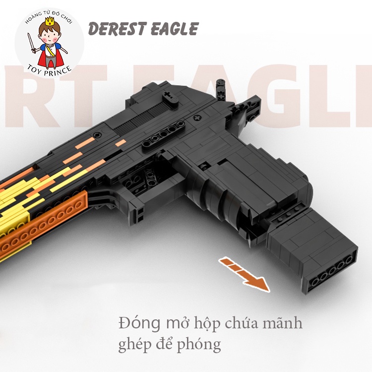 ĐỒ CHƠI LẮP RÁP KIỂU LEGO MÔ HÌNH SÚNG LỤC DEREST EAGLE BLAZE MOC KEVIN183 TRONG PUBG CSGO FREE FIRE CF