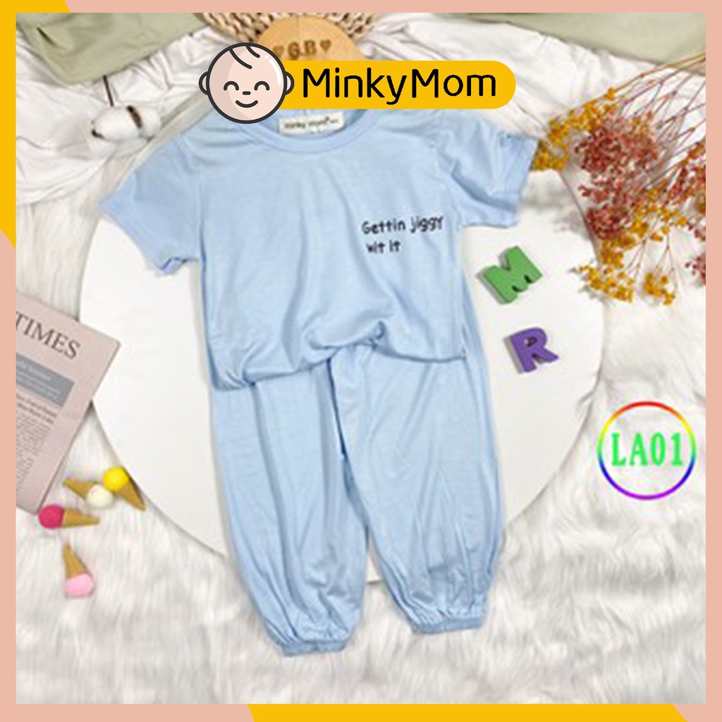 Bộ Thun Lạnh Cho Bé Alibaba Mẫu LA01 Có 6 Màu Vải Thun Lạnh Loại 1 Mềm Mát Thoải Mái Hàng Chuẩn Đẹp MINKY MOM