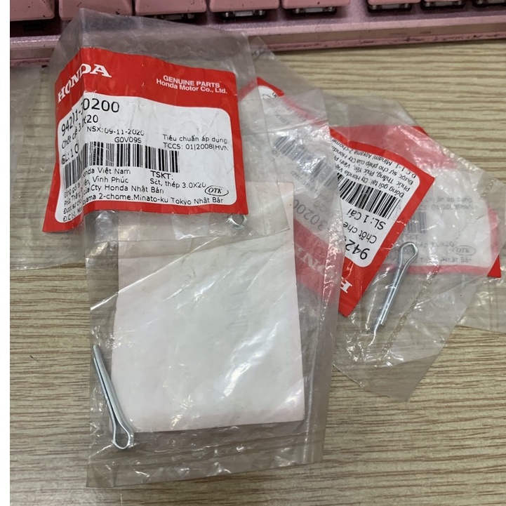 CHỐT CHẺ TRỐNG ĐỨNG 3.0X20 ZIN HONDA