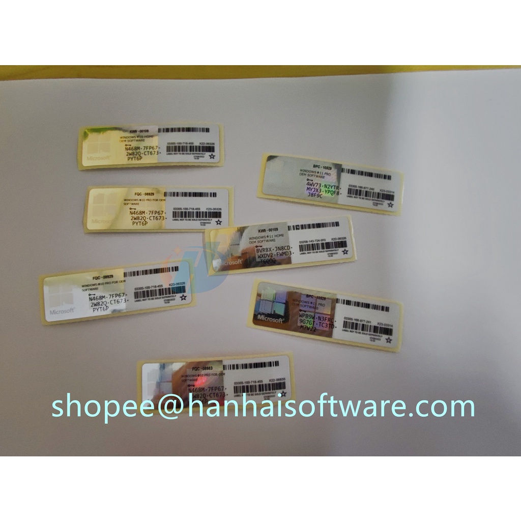 Phiên bản Windows 11 / 10 Pro Win 10 Home / Pro Key Label