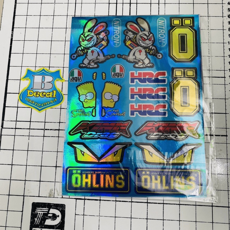 Tem FREE SHIP + SALE SỐC +DECAL PVC 5 LỚP CHẤT LƯỢNG CAO LOGO STICKER Crom thỏ