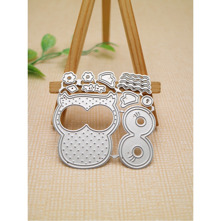 Khuôn Cắt Giấy Kim Loại Hình Chim Cú Dễ Thương