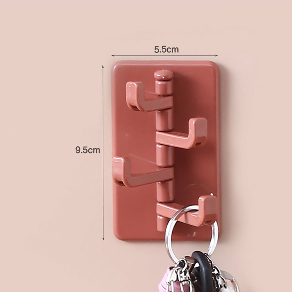 Móc Dán Tường 4 Nhánh Nhiều Màu Móc Treo Quần Áo Mẫu Mới TOMSHOP H089