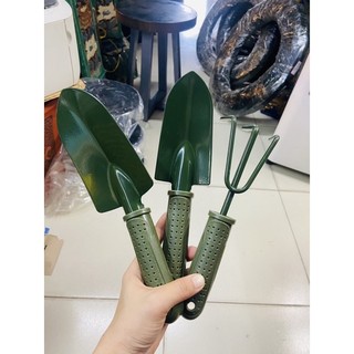Bộ làm vườn 3 món - màu xanh quân đội