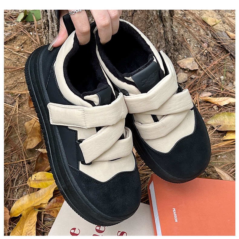 Giày Lười Khóa Dán Phong Cách Retro Dễ Thương Thời Trang Thu Đông 2022 Dành Cho Nữ