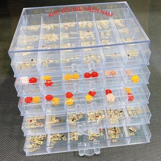 Khay đựng charm đá hoa 3 tầng khay 5 tầng - khay đựng đồ nail nhiều tầng
