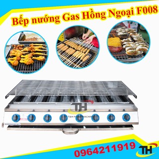 Bếp nướng gas hồng ngoại AISIKAO 8 họng đốt dài