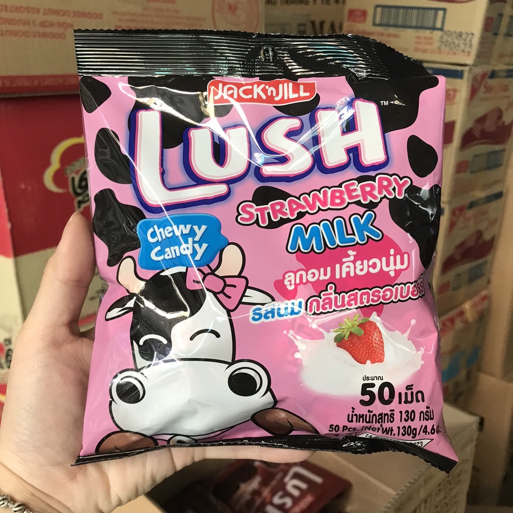 ( Mẫu mới) Kẹo Bò Sữa Lush Thái Lan Gói 130g (50 cái)