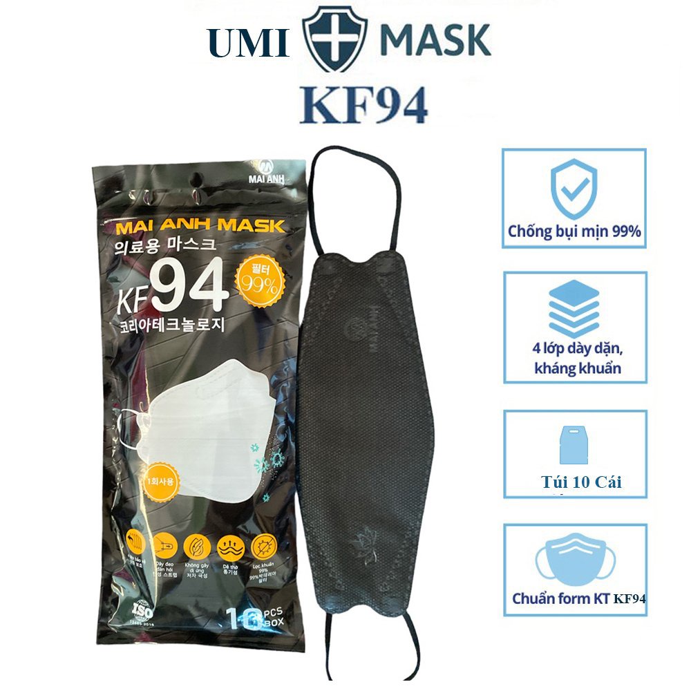 [Set 50 Chiếc ] Khẩu trang 4 Lớp KF94 MAI ANH Chống Bụi Mịn Và Kháng Khuẩn Hàng Cao Cấp Hàn Quốc