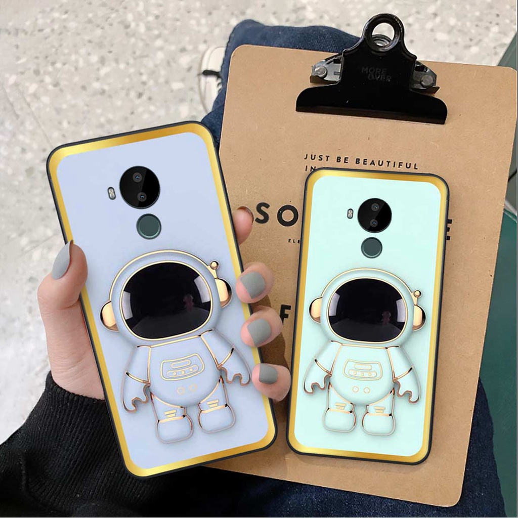 Ốp lưng Nokia C30 in hình hiệu ứng 3D phi hành gia robot đáng yêu, ốp rẻ đẹp