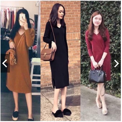 Thanh lý váy len bầu hay không đều mặc được