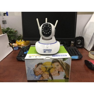 Camera IP WIFI YOOSEE 3 ANTEN 3.0MPX - CÓ MÀU BAN ĐÊM - CÓ CỔNG LAN BH 6 THÁNG