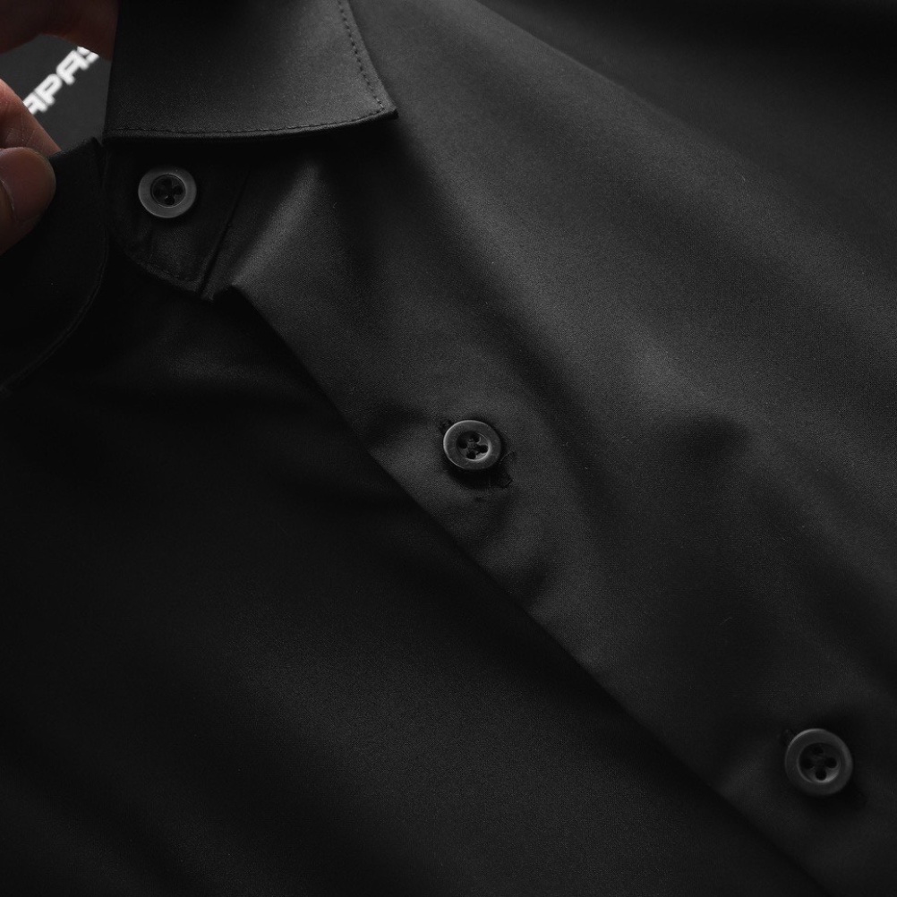 Áo Sơ Mi Nam Vải Lụa Không Nhăn Nhiều Màu Tay Dài Thời Trang GEN ALPHA