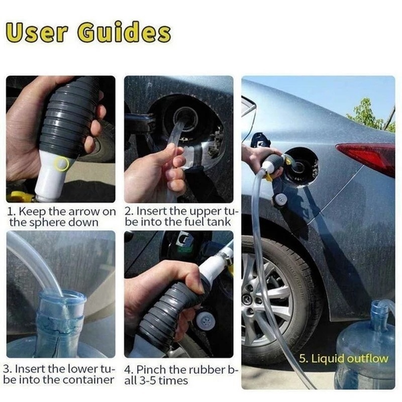 Dụng Cụ Bơm Nhiên Liệu Bằng Tay Có Kẹp Van Đa Năng Cho Xe Hơi