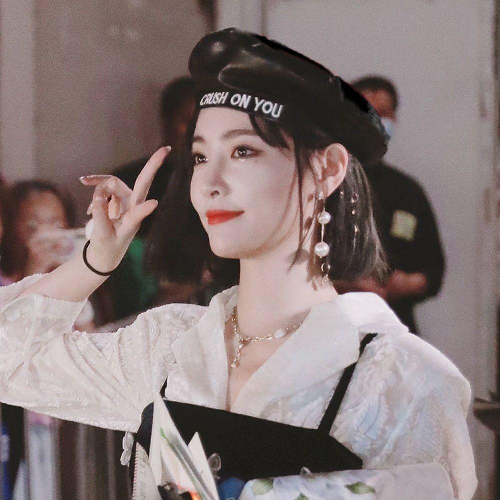 Mũ Beret Da PU In Chữ Thời Trang Xuân Thu Dành Cho Nữ