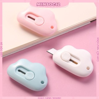 Dao Rọc Giấy Hình Đám Mây Hoạt Hình Họa Tiết Cute Nhỏ Gọn Tiện Mang  Theo [ Dao Cắt Giấy Dọc Giấy]